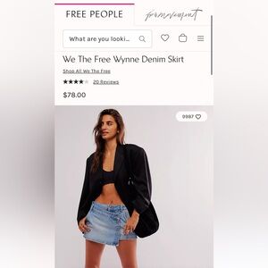 We The Free Wynne Denim Skirt